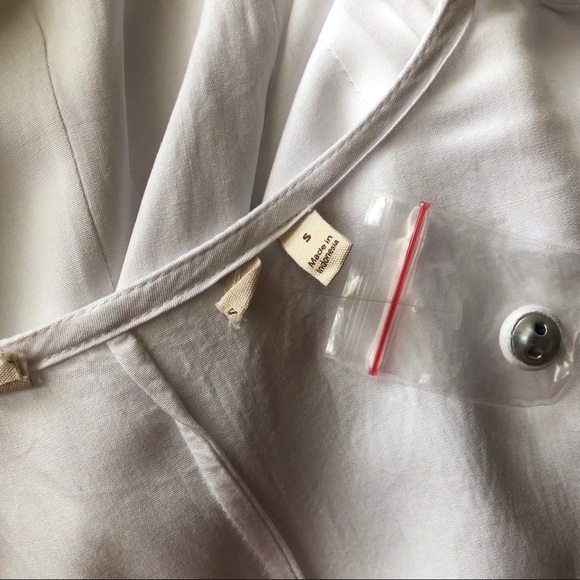 Soft Surroundings Half Moon Bay Embroidered Button Down Shirt Top S - Picture 7 of 8